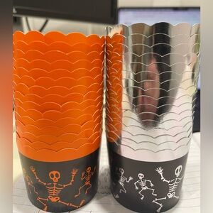 30 Halloween Paper Baking /Snack Cups plus a few Halloween napkins as a gift